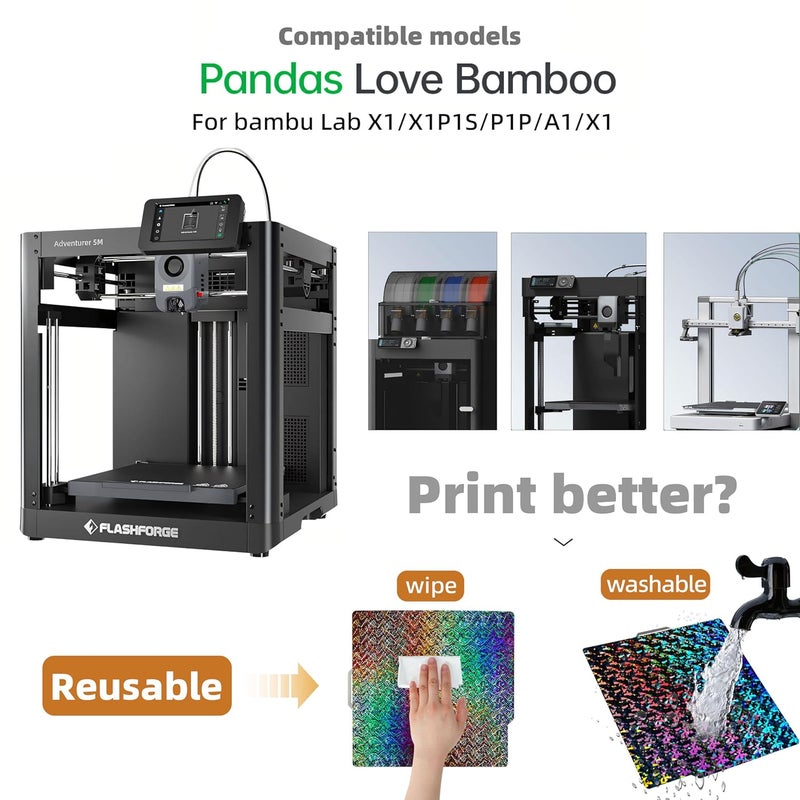 GOMENL Build Plate for Bambu Lab P1S: Build Plate for Bambu Lab A1 X1C X1 X1E P1P P1S, A1 Build Plate P1S Plate for Bambu Lab 3D Printer, 257x257mm Textured Smooth Sheet Bed Spring Steel Plate - Image 2